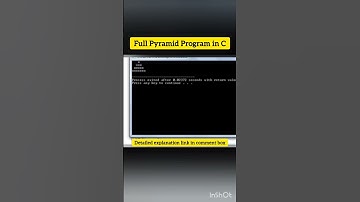 Pyramid Program in C|Star Pattern Program in C#shorts #shortsvideo #youtubeshorts #viral