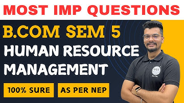 Human Resource Management | Paper Pattern | Bcom Sem 5 | As per NEP | UGT
