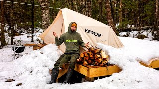 OFF GRID LIVING IN WINTER AND CAMPING IN SNOW by Lonewolf 902 46,095 views 1 month ago 43 minutes