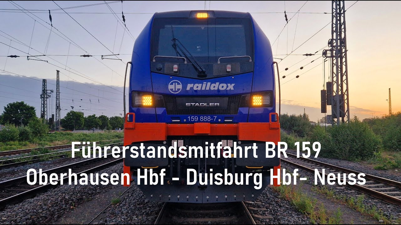 Führerstandsmitfahrt BR 159 Oberhausen Hbf. - Duisburg Hbf. - Neuss Gbf.