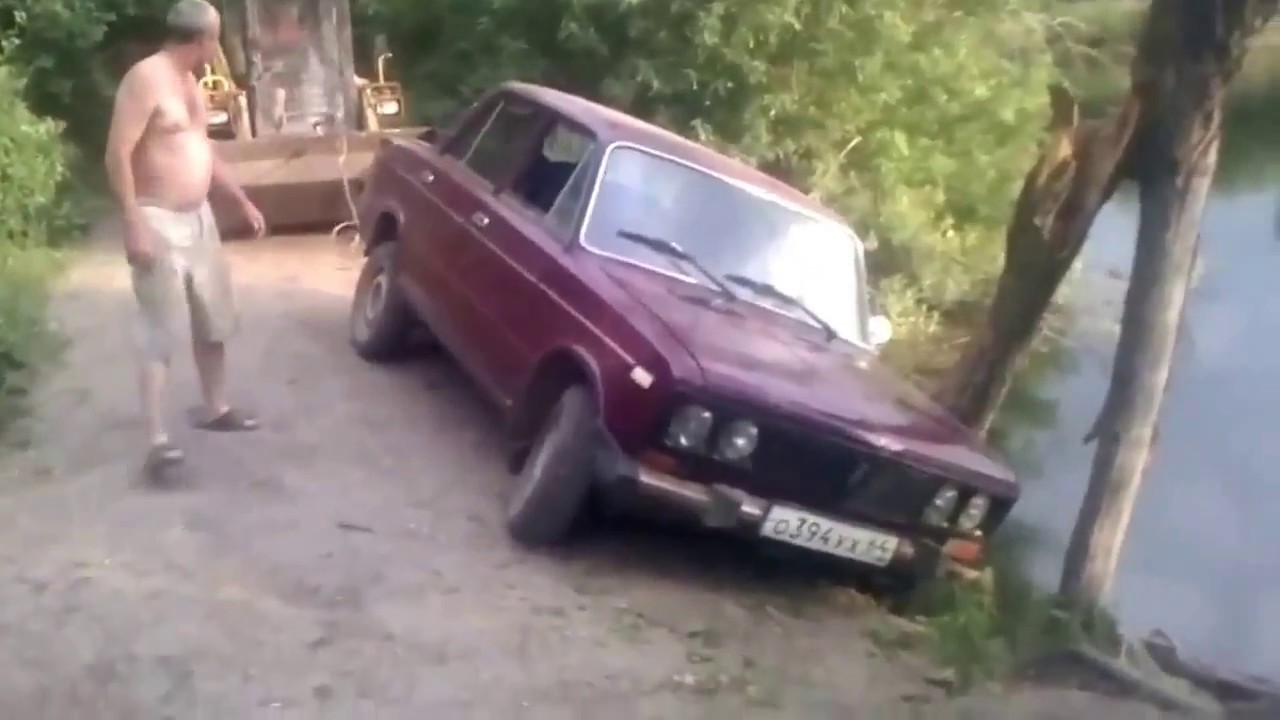 Утопили машину видео