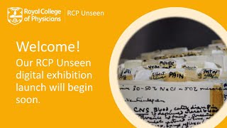 RCP Unseen: digital launch 20/01/2021