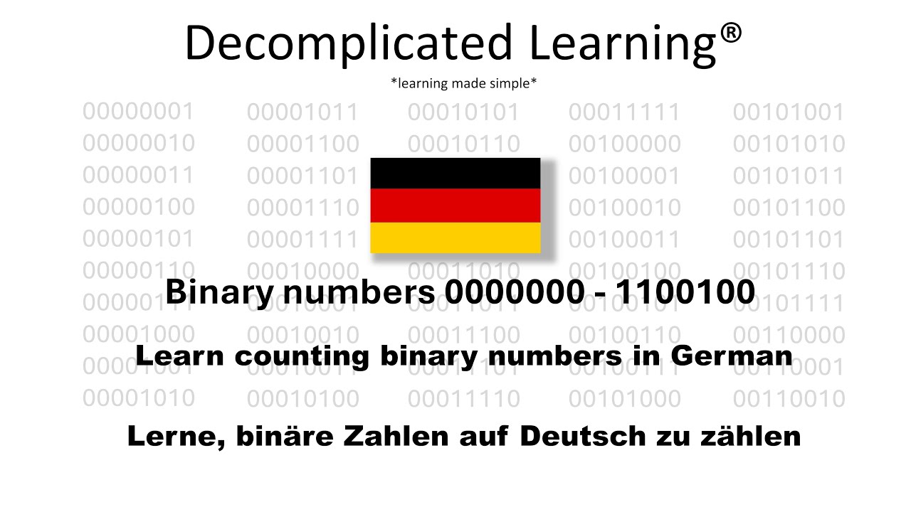 Learn counting binary numbers in German - YouTube