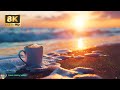 FANTASY Morning Music 528Hz - Relaxing Norwegian Beach - 8K Dolby Vision