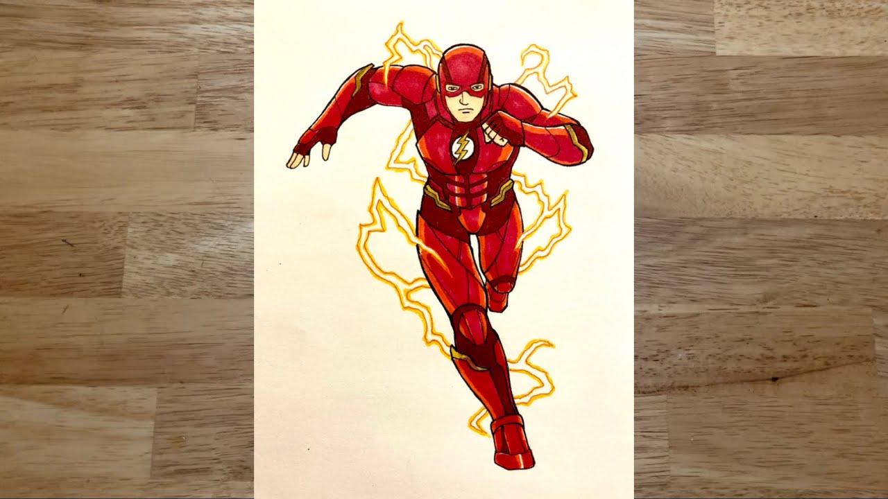 How to draw The Flash from justice league