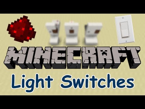 3 Flush Wall Light Switches in Minecraft 1.8.1 (Tutorial)
