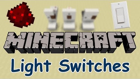 3 Flush Wall Light Switches in Minecraft 1.8.1 (Tutorial)