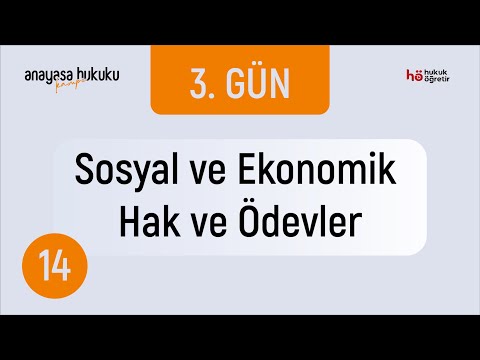 14) Anayasa Hukuku Kampı - Sosyal ve Ekonomik Hak ve Ödevler