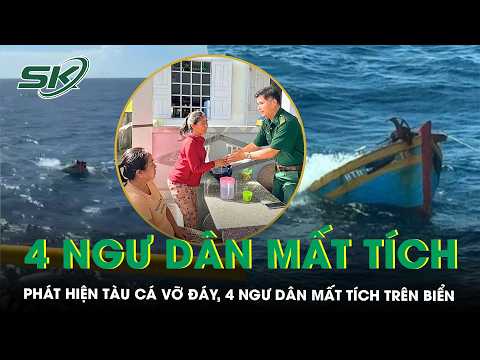 Scene where the sunken fishing boat was found off the coast of Lam Dong, 4 fishermen remain missi...