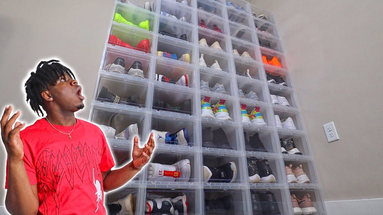 SURPRISING MY BOYFRIEND WITH A CUSTOM SNEAKER WALL! *CUTE REACTION*