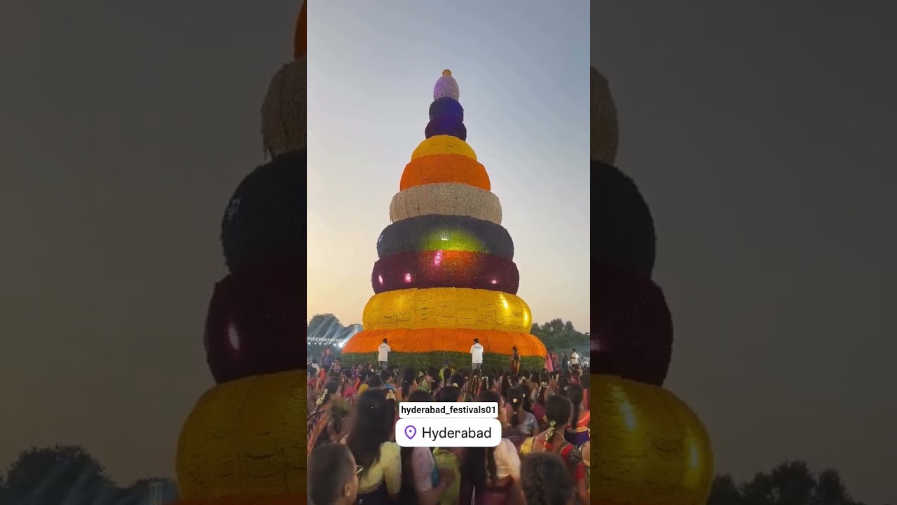 Telangana's biggest bathukamma in hyderabad 2025