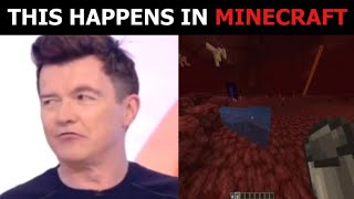 Rick Astley becoming Confused (This happens in Minecraft)