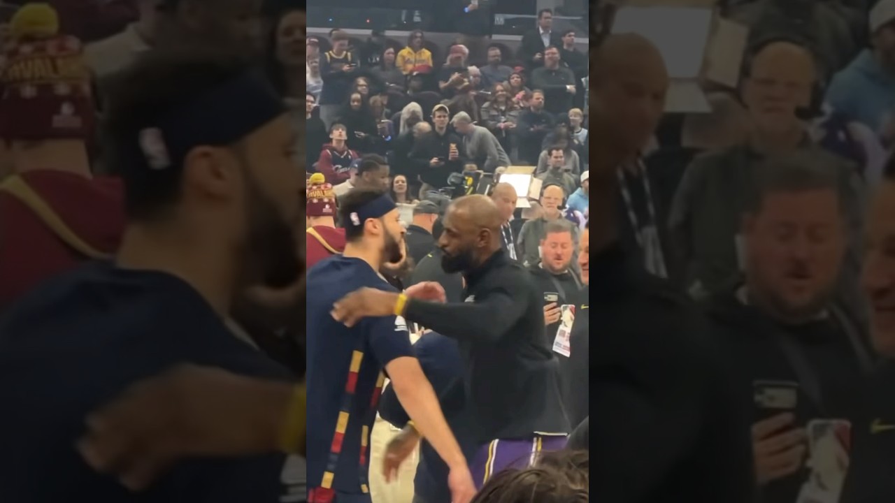 LeBron catching up with his former Cleveland cavaliers teammate