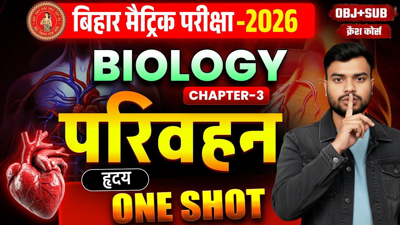 Class 10th Biology Chapter 3 Parivahan (परिवहन) One-Shot and Objective Subjective