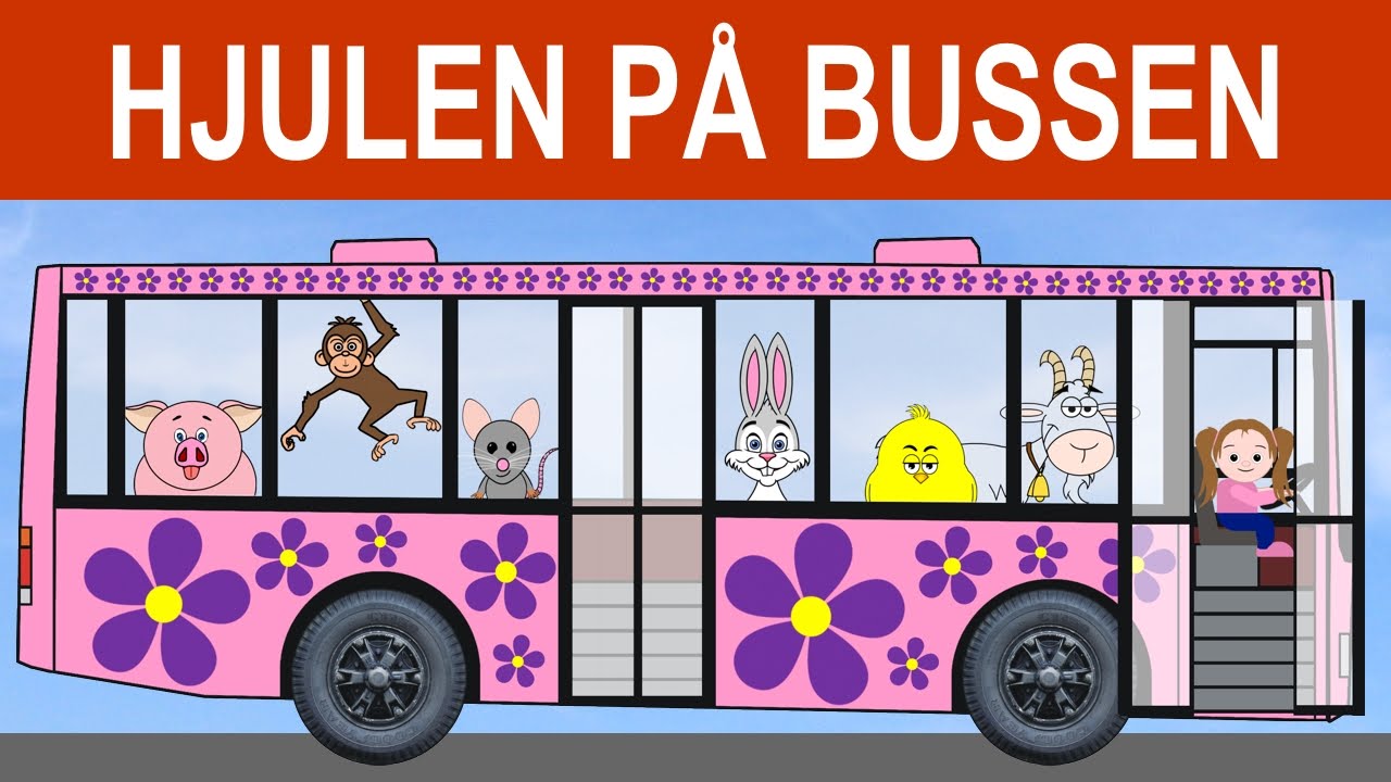 Hjulen på bussen | Barnsånger på svenska