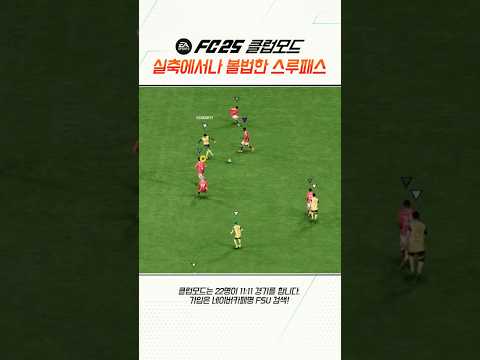캬하 이 맛에 피파본가 하나봄 실축에서나 볼법한 스루를 해버리네
