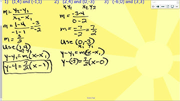 Writing an equation in Point-Slope Form from two points
