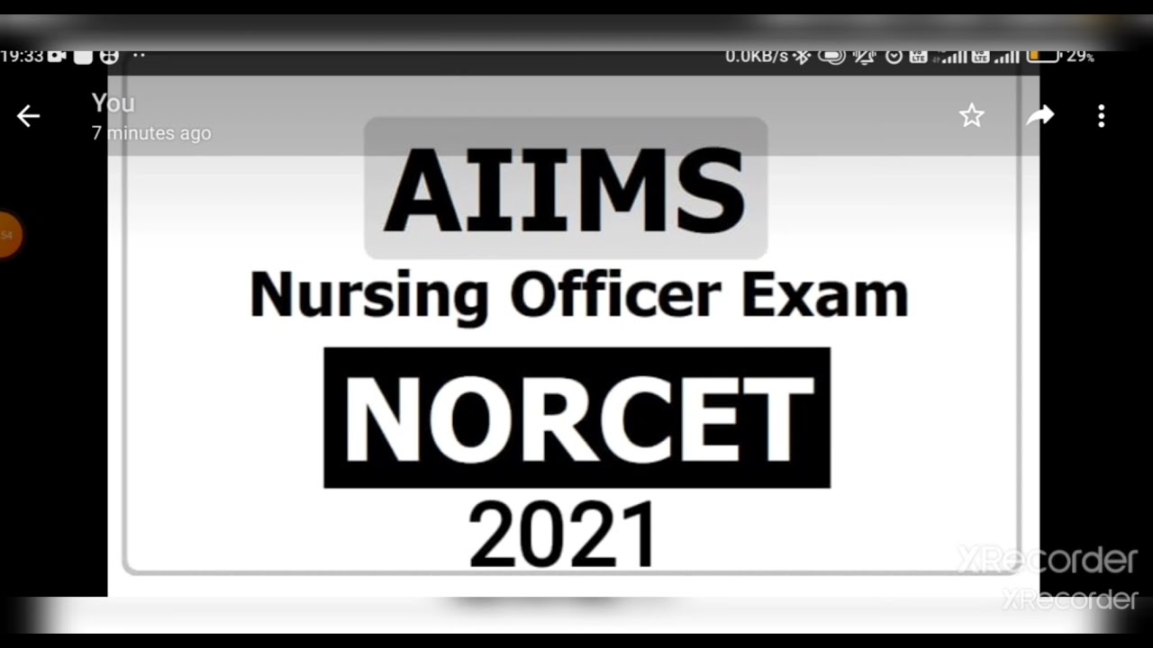 Aiims norcet 2021