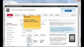 Launch Student Self-Service (1:03)
