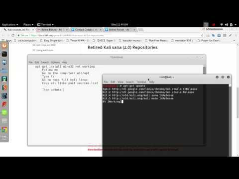 Apt get install wine32 not working kali linux  || Wine install || Notepad install on kali linux