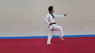 Taegeuk EE 2 JANG - Yellow with Green Stripe Belt Children Class with Explanation Steps 1 to 12