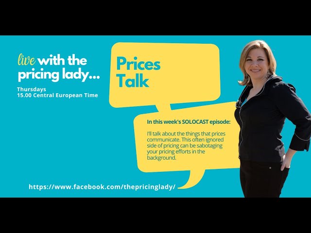 E15 Live with the Pricing Lady - Solocast: Prices Talk