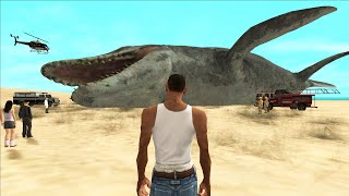 The Biggest Mosasaurus Ever Found in GTA San Andreas!
