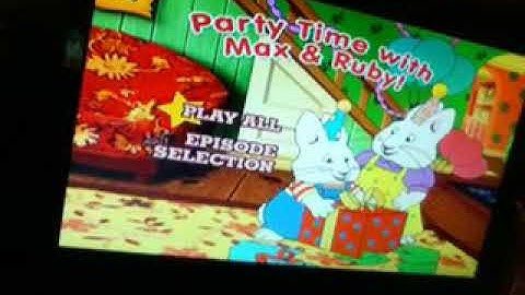 Max and Ruby Party Time With Max and Ruby 2006 DVD Menu Walkthrough