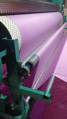 Cloth fabric embossing machine for home textile - YouTube
