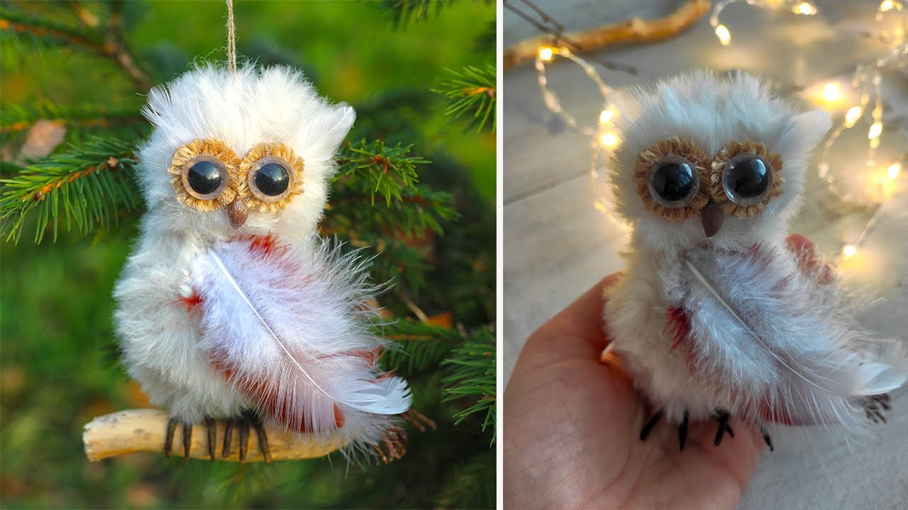 🦉 Как сделать СОВУ своими руками БЫСТРО и ПРОСТО. Christmas tree decoration / Творческое место