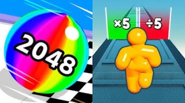 Ball Run 2048 vs Tall Man Run - All Level Gameplay Android,iOS - NEW MOD APK MEGA UPDATE GAMEPLAY