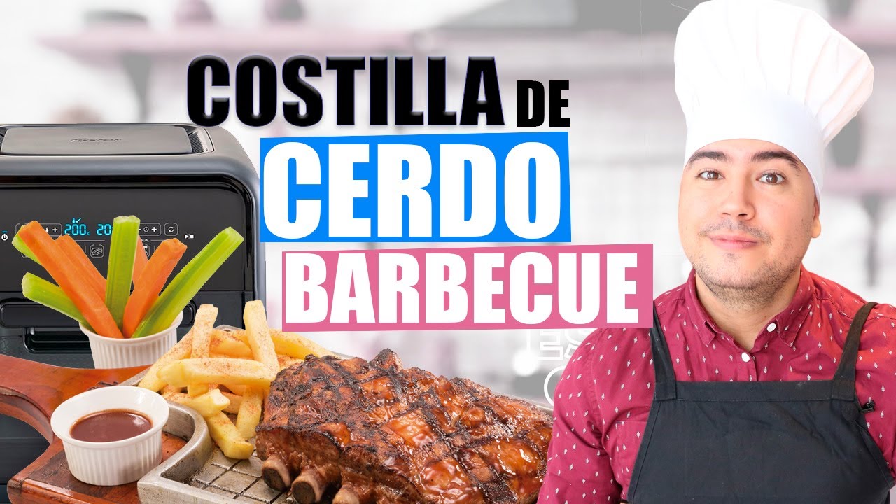 LA COSTILLA más tierna y jugosa en #AIRFRYER | Salsa BBQ Casera | Esteba Cocina