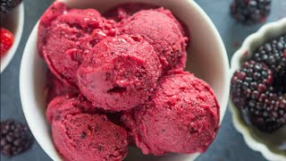 Easy 5 Minute Healthy Berry Frozen Yogurt