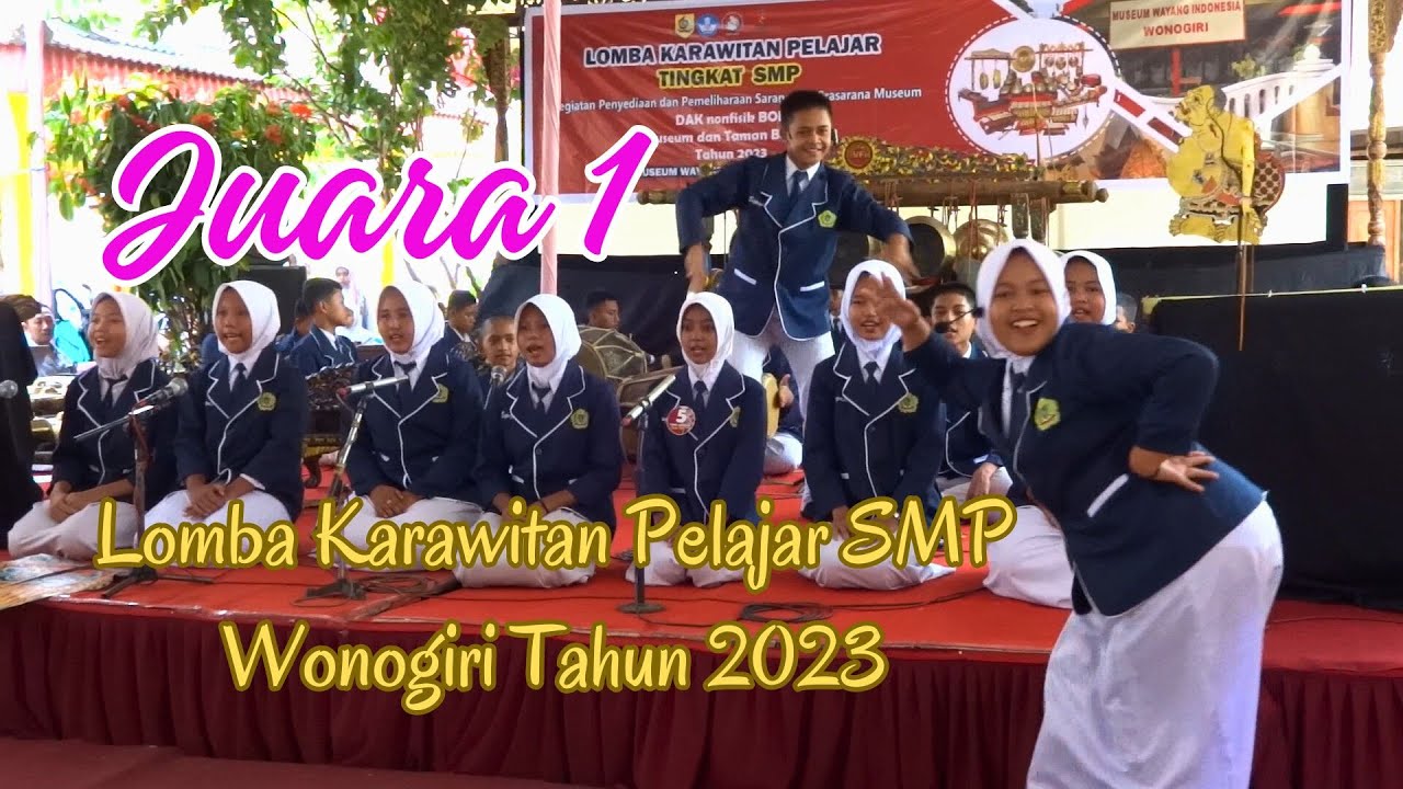 Juara 1 Lomba Karawitan Pelajar SMP Wonogiri Tahun 2023