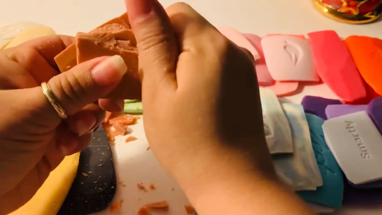 Breaking soaps plates 🤍💛💜🌈