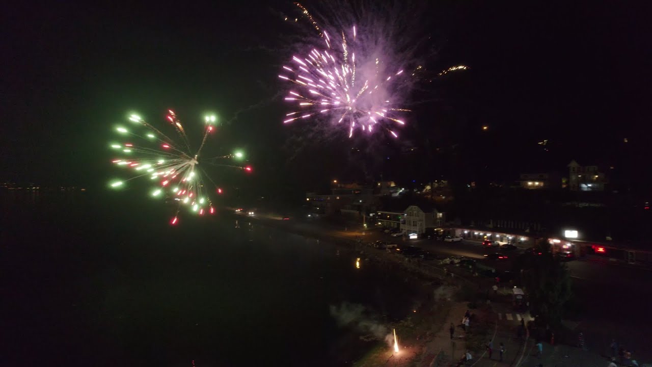 4th of July fireworks at the Port Orchard Waterfront with 4K drone footage