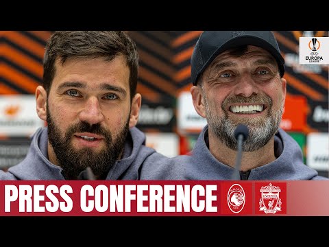 Jürgen Klopp &amp; Alisson Becker | Europa League press conference | Atalanta vs Liverpool
