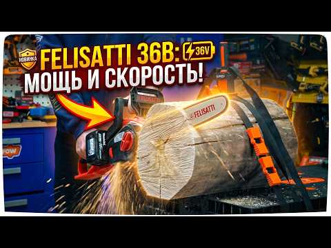 Powerful 36-volt Felisatti cordless chainsaw
