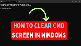 How to Clear CMD Screen in Windows 11