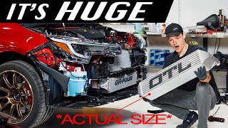 How to install an AFTERMARKET INTERCOOLER on the GR COROLLA (OTL FRONT MOUNT INTERCOOLER)