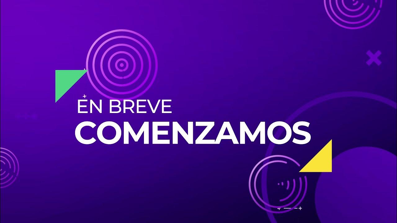 Titulo animado comenzamos en breve 4k youtube