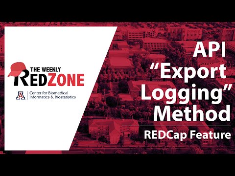 API "Export Logging" Method