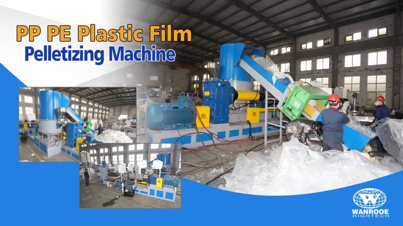 100-1000kg/h Plastic Pelletizer Machine PE Film Agglomerator and Double Stage Granulator Line