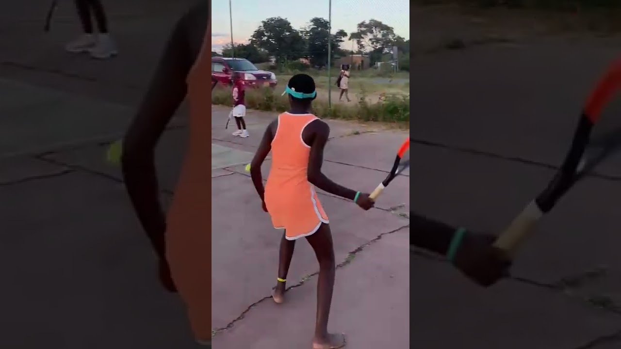 Shoes donation for Emakhandeni’s barefoot tennis sensation 1 YouTube