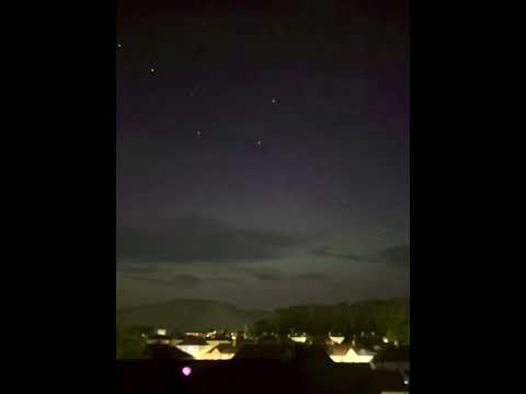 Aurora Borealis above the Ochil Hills, Clackmannanshire, Scotland