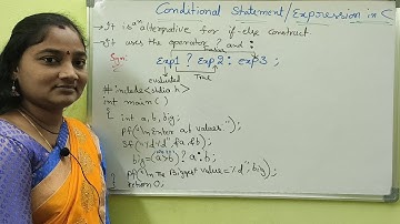 C-Language||Class-53||Conditional Expression in C||Both In Telugu And English||Telugu Scit Tutorials
