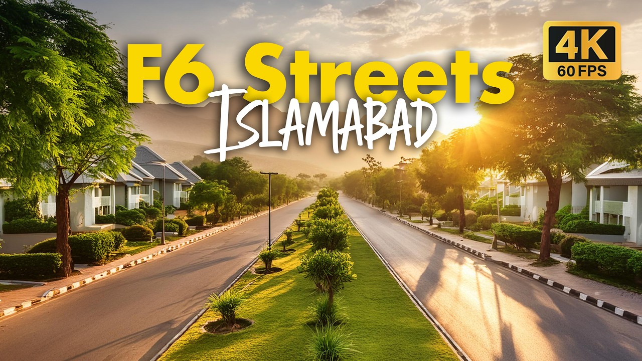 🇵🇰 The MOST BEAUTIFUL F6 Streets Islamabad Walking Tour in 4K 60FPS