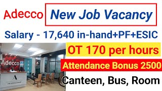 Adecco New job vacancy High salary job, Mahakal free job, Job vacancy 2026, Pune job, Chakan job
