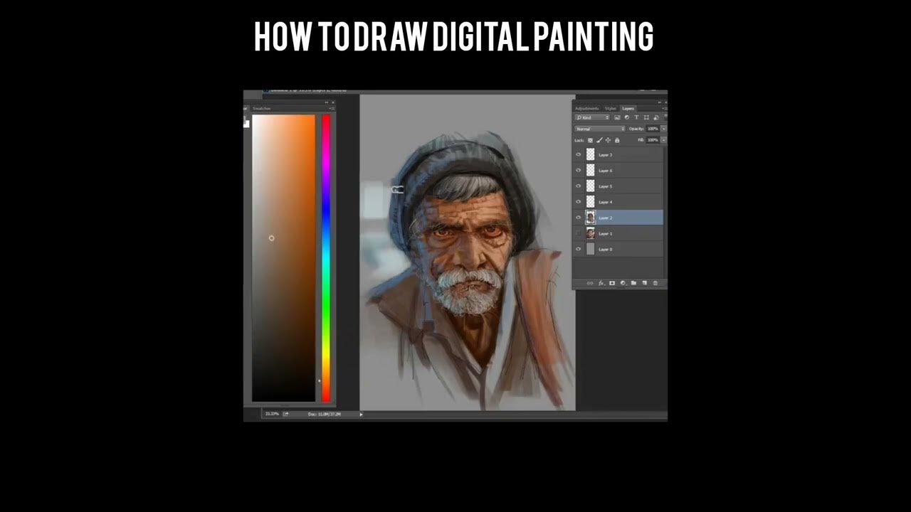 How to Draw Digital Painting as Oil Painting in Photoshop Advance Tech ...
