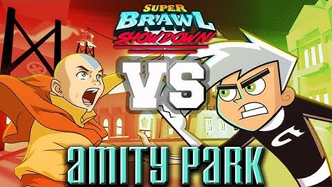 Aang vs Danny Phantom | Super Brawl Showdown v0.3.0b Full Match Gameplay
